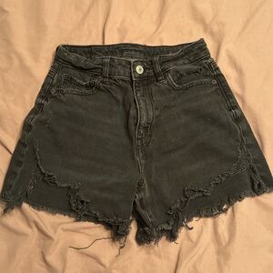 American Eagle black jean shorts